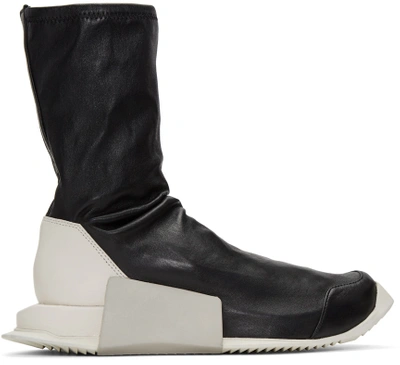 Rick Owens Black Adidas Originals Edition Level Sock Mid-calf Sneakers In  09110 Blk/m | ModeSens