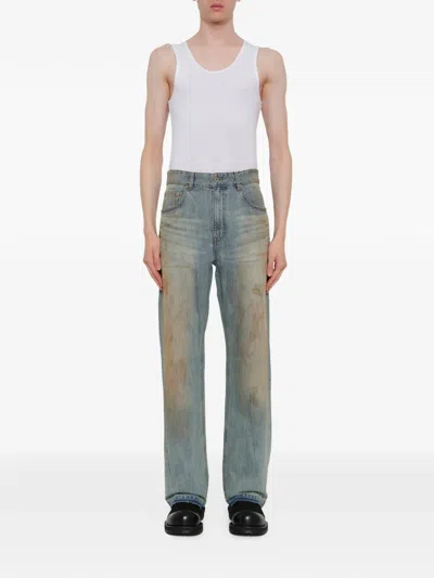 We11 Done Distressed-effect Jeans In Blue