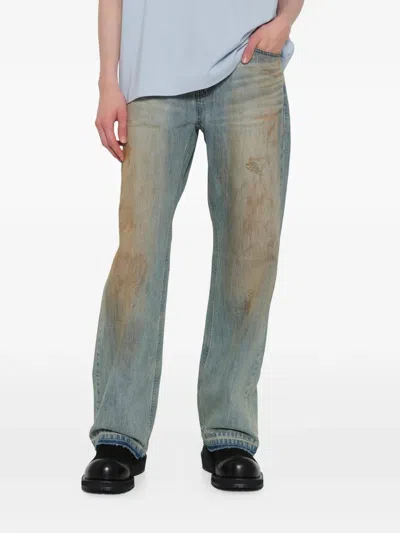 We11 Done Distressed-effect Jeans In Blue