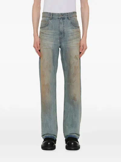We11 Done Distressed-effect Jeans In Blue