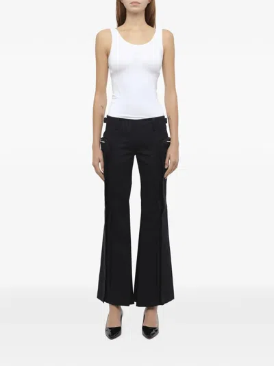 Fax Copy Express Flared Cargo Pants In Black