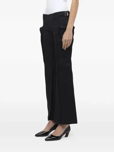 Fax Copy Express Flared Cargo Pants In Black
