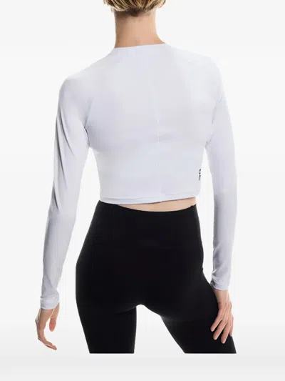 On Studio Cropped Lg-sleeve T-shirt In White