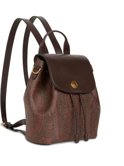 Etro Essential S Arnica Backpack In Brown