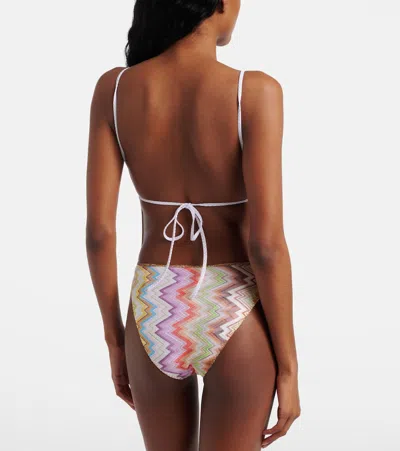 Missoni Zigzag Open-back Swimsuit In Multi