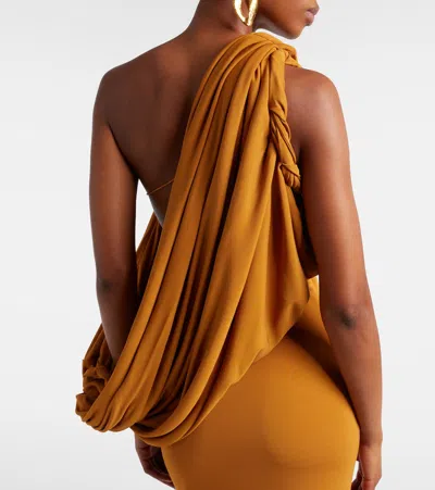 Christopher Esber Draped Gown In Orange