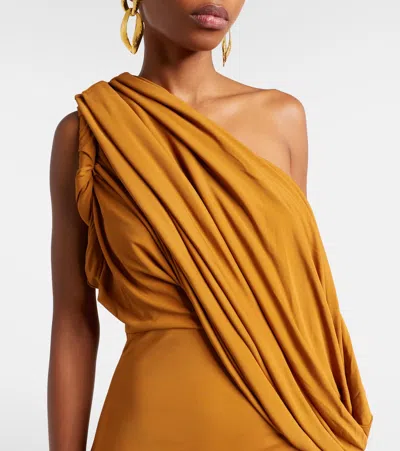 Christopher Esber Draped Gown In Orange