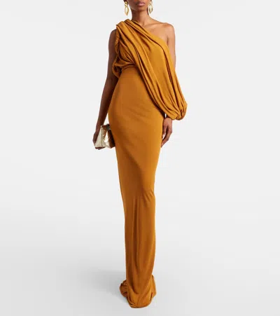 Christopher Esber Draped Gown In Orange