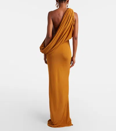 Christopher Esber Draped Gown In Orange