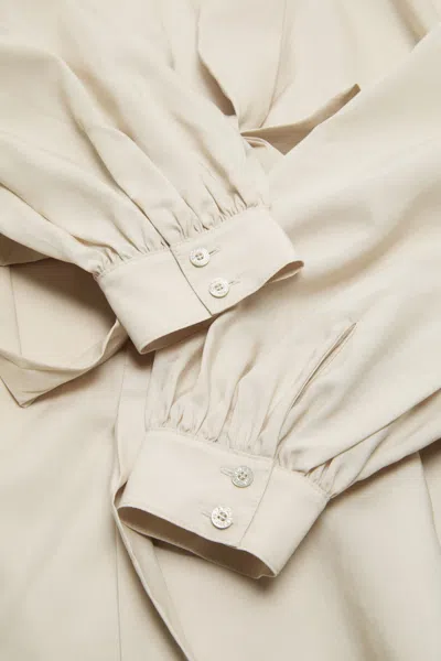 Acne Studios Bow-tie Open-shoulder Blouse In Neutral