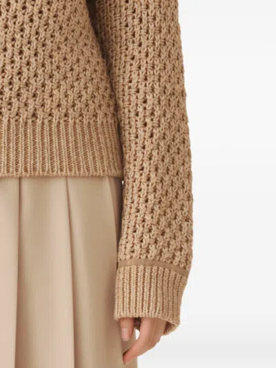 Fabiana Filippi Women Brown Moulin Wool Sweater, Xs Luxury Sweaters & Knitwear For Women Darveys In Neutral