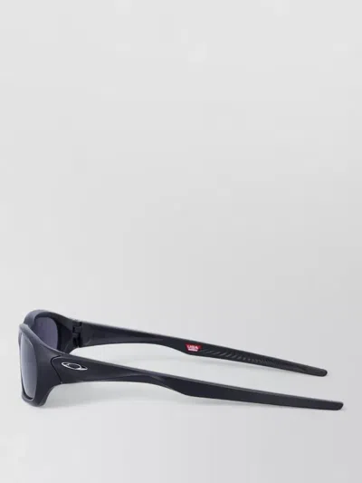 Oakley Rectangular Sunglasses Universal Fit Flat Lens Design In Black
