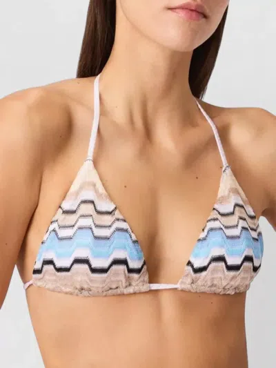 Missoni Triangle Bikini Halter Neck Low Rise Zigzag In Multi
