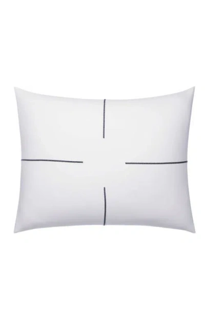 Vera Wang Zig Zag T230 Sateen Duvet Cover Set In White