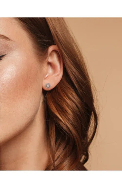 Jardin Pear Cz Stud Earrings In Silver