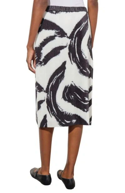 Ming Wang Pattern Rib Skirt In Black