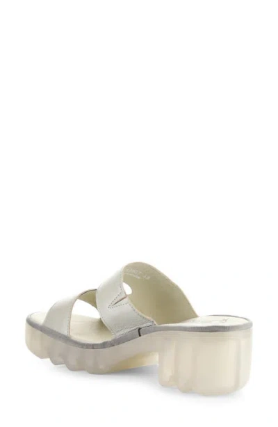Fly London Tech Platform Sandal In White