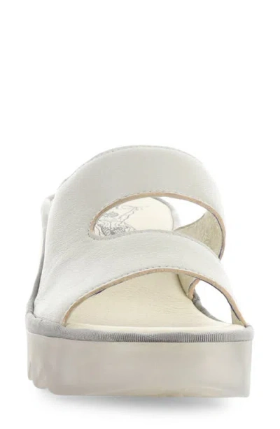 Fly London Tech Platform Sandal In White