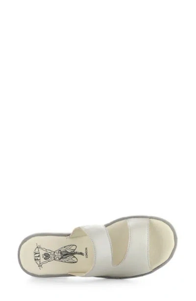 Fly London Tech Platform Sandal In White