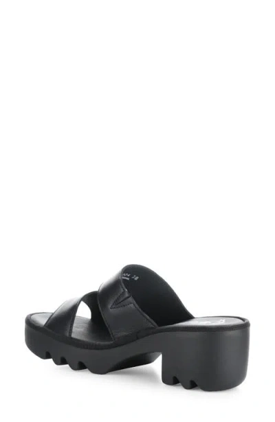 Fly London Tech Platform Sandal In Black