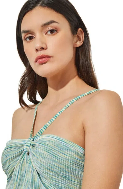 Ming Wang Space Dye Halter Top In Multi