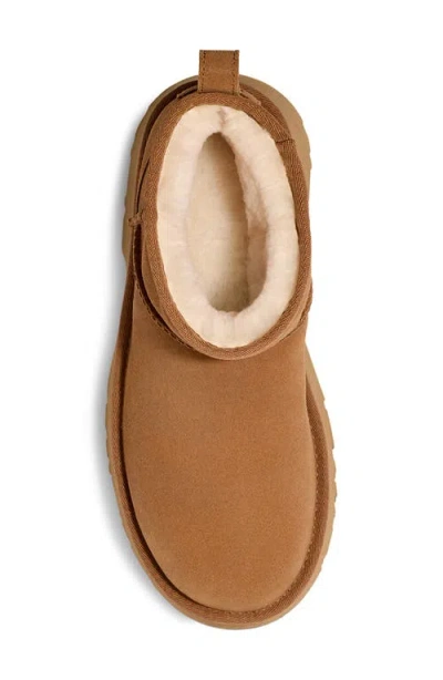 Ugg Womens Tan Classic Ultra Mini New Heights Suede And Shearling Heeled Ankle Boots Eur 39 / 6 Uk In Neutral