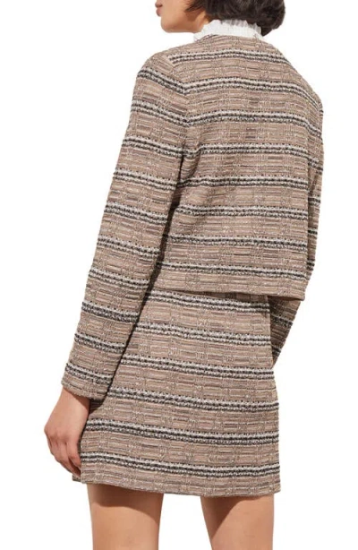 Ming Wang Button Front Heritage Jacket In Gray