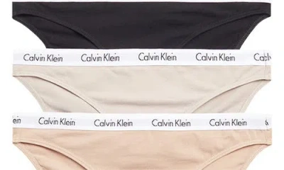 Calvin Klein Pack Of 3 Assorted Bikinis In Multi