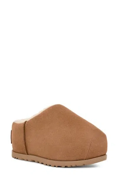 Ugg Slipper Chestnut Rubber Sole In Animal Print