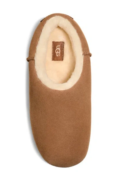 Ugg Slipper Chestnut Rubber Sole In Animal Print