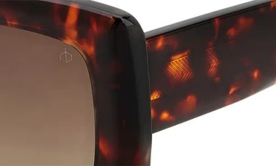 Rag & Bone 54mm Gradient Rectangular Sunglasses In Brown