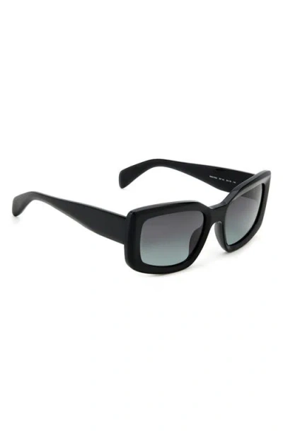 Rag & Bone 54mm Gradient Rectangular Sunglasses In Black