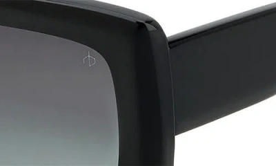 Rag & Bone 54mm Gradient Rectangular Sunglasses In Black