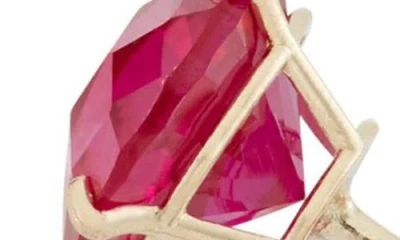 Fzn Amethyst Stud Earrings In Red