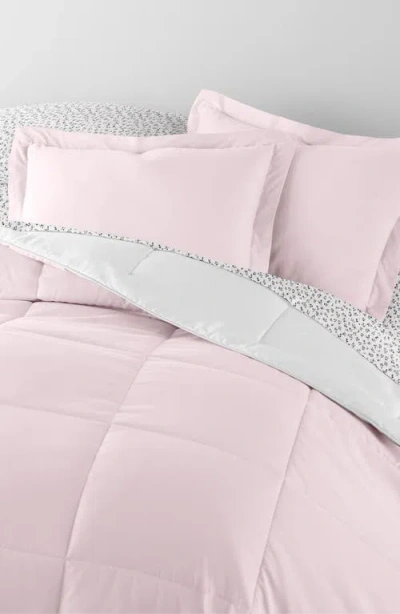 Homespun 7-piece Assorted Reversible Comforter Set In Pink