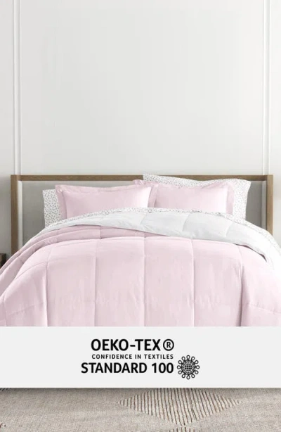 Homespun 7-piece Assorted Reversible Comforter Set In Pink