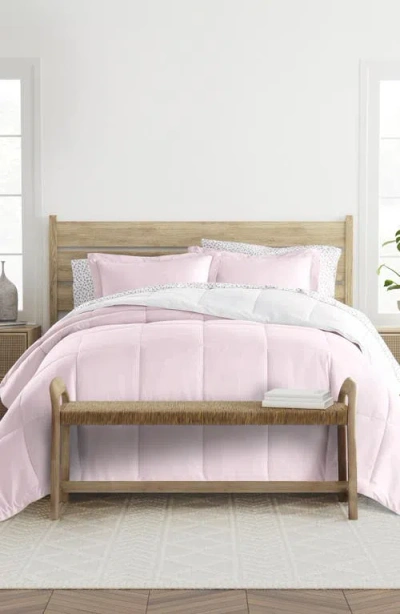 Homespun 7-piece Assorted Reversible Comforter Set In Pink