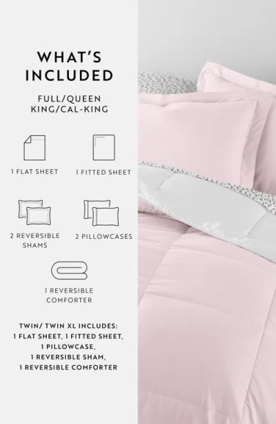 Homespun 7-piece Assorted Reversible Comforter Set In Pink