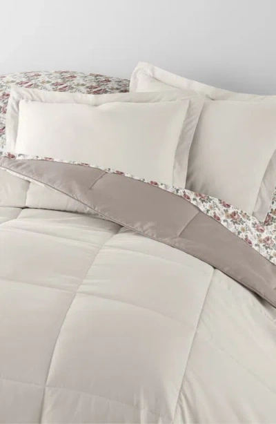 Homespun 7-piece Assorted Reversible Comforter Set In Neutral