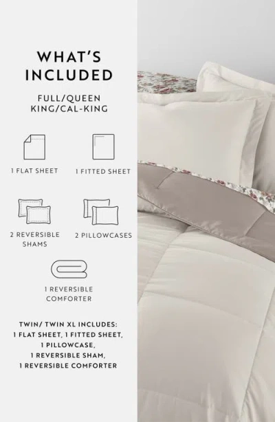 Homespun 7-piece Assorted Reversible Comforter Set In Neutral