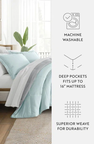 Homespun 7-piece Assorted Reversible Comforter Set In Green