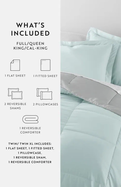 Homespun 7-piece Assorted Reversible Comforter Set In Green