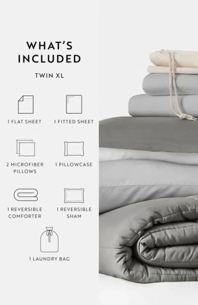 Homespun Ultimate College Essentials Bedding Bundle. In Gray