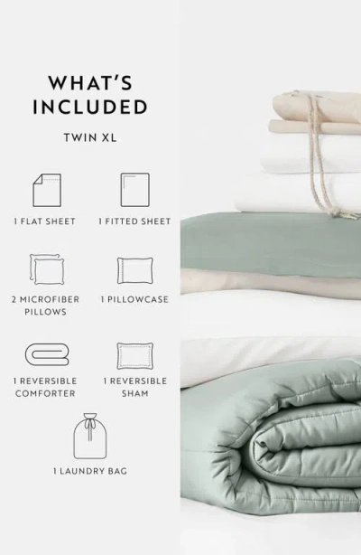 Homespun Ultimate College Essentials Bedding Bundle. In Green