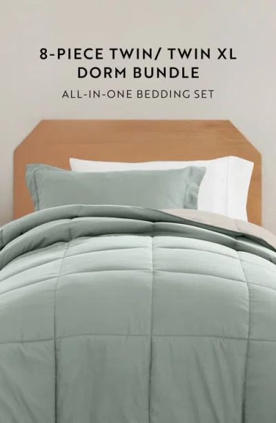 Homespun Ultimate College Essentials Bedding Bundle. In Green