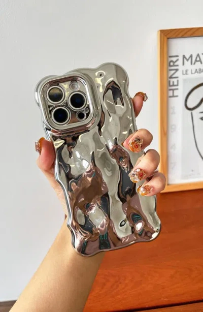 Auramma Chrome Bubbles Iphone 16 Pro Max Case In Black