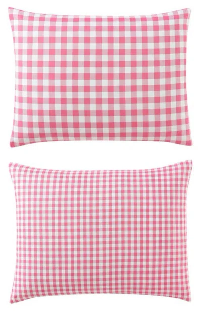Eddie Bauer Preston Check Microfiber Comforter Set In Pink