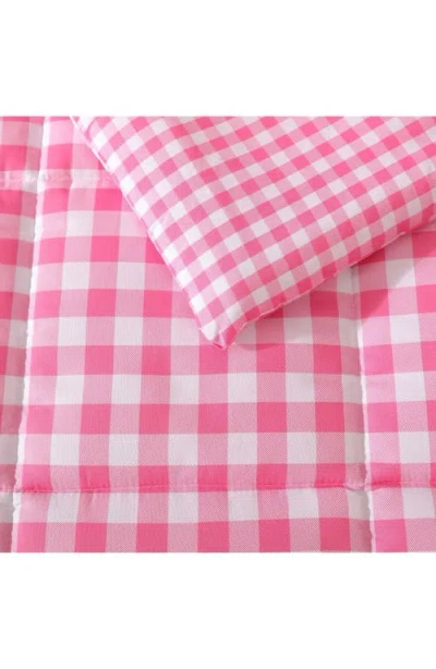 Eddie Bauer Preston Check Microfiber Comforter Set In Pink