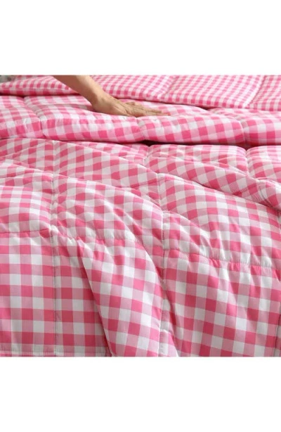 Eddie Bauer Preston Check Microfiber Comforter Set In Pink