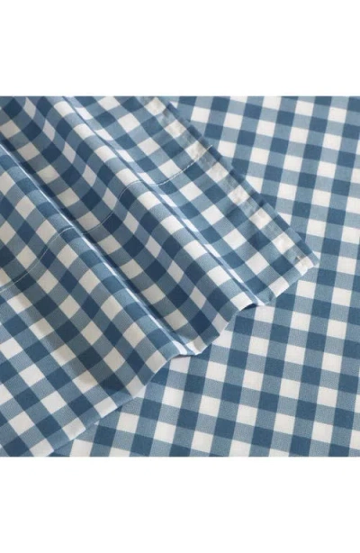 Eddie Bauer Preston Check Microfiber Sheet Set In Blue